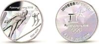 Südkorea 5000 Won Olympische Winterspiele Pyeong Chang 2018 - Skispringer -