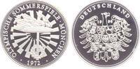 Deutschland - BRD Silbermedaille Olympische Sommerspiele 1972 in München - Flamme - mit Echtheitszertifikat -
