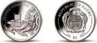 Nauru 1 Dollar Olympische Winterspiele Pyeongchang 2018 - Abfahrtsläufer -