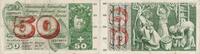 Banknote - Schweiz - 50 Franken - 1967 - Ernte - Mädchen mit Blumenkranz IV