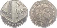 Großbritannien 50 Pence 2014 Elisabeth II. (1952-2022) - Löwen cir