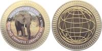 Deutschland - BRD Medaille - farbig Afrikanischer Elefant - Rüsseltier - Tiere - Big Five -