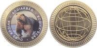 Deutschland - BRD Medaille - farbig Kodiakbär - Bär - Raubtiere - Tiere -