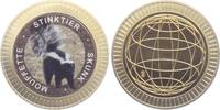 Deutschland - BRD Medaille - farbig Stinktier - Skunk - Raubtier - Marder - Tiere -