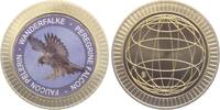 Deutschland - BRD Medaille - farbig Wanderfalke - Falke - Greifvogel - Vögel - Tiere -