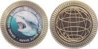 Deutschland - BRD Medaille - farbig Weißer Hai - Meerestiere - Fisch -
