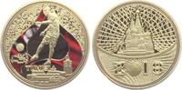 Deutschland - BRD Medaille - farbig Fußball Weltmeisterschaft 2018 in Russland - Tunesien -