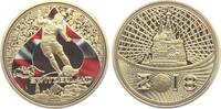 Deutschland - BRD Medaille - farbig Fußball Weltmeisterschaft 2018 in Russland - Schweiz -