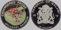 Malawi 10 Kwacha Frosch - Frösche - Amphibien - Malagasy Rainbow - Rotes Marmorkrötchen -