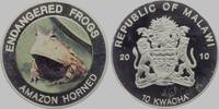 Malawi 10 Kwacha Frosch - Frösche - Amphibien - Amazon Horned - Gemalter Hornfrosch -