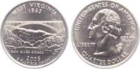 USA 1/4 Dollar - Quarter Statehood West Virginia - New River Gorge -