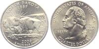 USA 1/4 Dollar - Quarter Statehood North Dakota - Büffel -