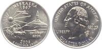 USA 1/4 Dollar - Quarter Statehood Nebraska - Chimney Rock - Fuhrwerk -