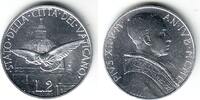 Vatikan 2 Lire Friedenstaube vor der Basilika di San Pietro - Papst Pius XII. (1939-1958) -