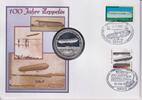 Medaille auf Numisbrief 2000 Friedrichshafen Numisbrief - Ferdinand Graf von Zeppelin - 100 Jahre Zeppelin - Luftfahrt unc