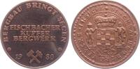 Medaille 1980 Bergbau - Fischbach - Kupferbergwerk - Wappen vz