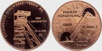 Eschweiler Medaille Bergbau - Bergwerksverein AG - 1. Spatenstich 1866 - Förderturm - Kohle -