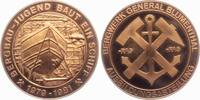 Medaille 1981 Recklinghausen Bergbau - Bergbaujugend baut ein Schiff - Bergwerk General Blumenthal - Logo prägefrisch - pfr.