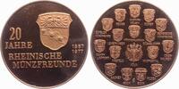 Rheinland Medaille Bergbau - 20 Jahre Rheinische Münzfreunde - Wappen NRW -