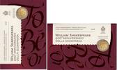2 Euro 2016 San Marino William Shakespeare st/BU im Original-Folder