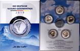 5x 10 Euro 2019 Deutschland In der Luft - Satz 5 Münzen A,D,F,G,J) st im Folder