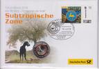 Deutschland - BRD 5 Euro auf Numisbrief Numisbrief - Subtropische Zone - Klimazonen der Erde - Ziege -