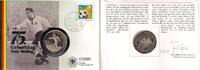 Deutschland - BRD Medaille auf Numisbrief 75. Geburtstag von Fritz Walter - Fussball -