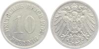 10 Pfennig 1909 G Kaiserreich 10 Pfennig - großer Adler vz
