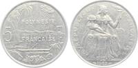 Französisch Polynesien 5 Francs Auslegerkanu - Palmen -
