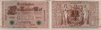 Kaiserreich 1000 Mark Banknote - 1000 Mark - 1910 - Kn-Nr. 6-stellig grün - grüne Siegel - G/D -