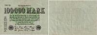 Weimarer Republik 100000 Mark Banknote - 100.000 Mark - 1923 - Serie OH -