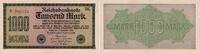 Weimarer Republik 1000 Mark Banknote - 1000 Mark - Kn-Nr. rot 6-stellig - Serie BK -