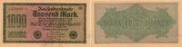 Weimarer Republik 1000 Mark Banknote - 1000 Mark - Kn-Nr. rot 6-stellig - Serie XB -