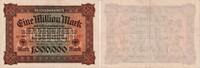 Weimarer Republik 1 Millionen Mark Banknote - 1 Million Mark - Kn-Nr. rot 6-stellig - Q-MN -