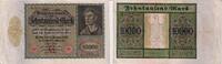 Weimarer Republik 10000 Mark Banknote - 10.000 Mark - Kn-Nr. rot/braun 7-stellig - G/A -