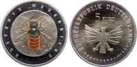 25 x 5 Euro = 125 Euro 2023 Deutschland - BRD Rostrote Mauerbiene - Biene farbig - aus der Serie: Wunderwelt Insekten brf - bankfrisch ganze Rolle