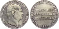 Brandenburg-Preußen Ausbeutetaler 1859 A Friedrich Wilhelm IV. (1840-1861) ss/ Kratzer