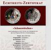 Deutschland Silbermedaille Schneewittchen mit Farbverdelung -