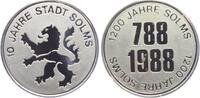Solms Medaille 1200 Jahre Solms - 10 Jahre Stadt Solms -