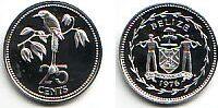 Belize 25 Cents Vögel - Sägeraken -