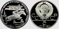 Russland 5 Rubel Olympische Spiele 1980 in Moskau - Springreiten -