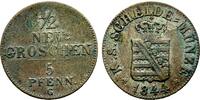 Sachsen 1/2 Neugroschen 1844 G Friedrich August II. (1836-1854) ss/vz
