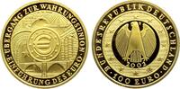 Deutschland 100 Euro 2002 F 1/2 Unze Goldmünze - Währungsunion/ Einführung des EURO st mit Box + Echtheitszertifikat