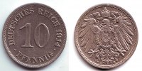 Kaiserreich 10 Pfennig Kursmünze - großer Adler -