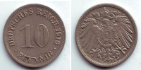 Kaiserreich 10 Pfennig Kursmünze - großer Adler -