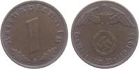 Drittes Reich 1 Reichspfennig 1 Reichspfennig - mit Hakenkreuz -
