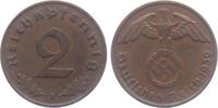 Drittes Reich 2 Reichspfennig 2 Reichspfennig - mit Hakenkreuz -