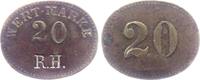 20 Pfennig Privates Notgeld - Wert-Marke 20 - R.H. - oval -