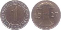 Weimarer Republik 1 Reichspfennig 1 Reichspfennig - mit Ährenbündel -