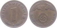 Drittes Reich 1 Reichspfennig 1 Reichspfennig - mit Hakenkreuz -